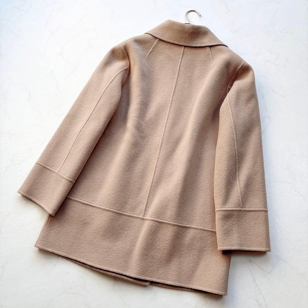 【ANAYI】定価7.9万　リバーピーコート　ミドル丈　ハーフコート キャメル