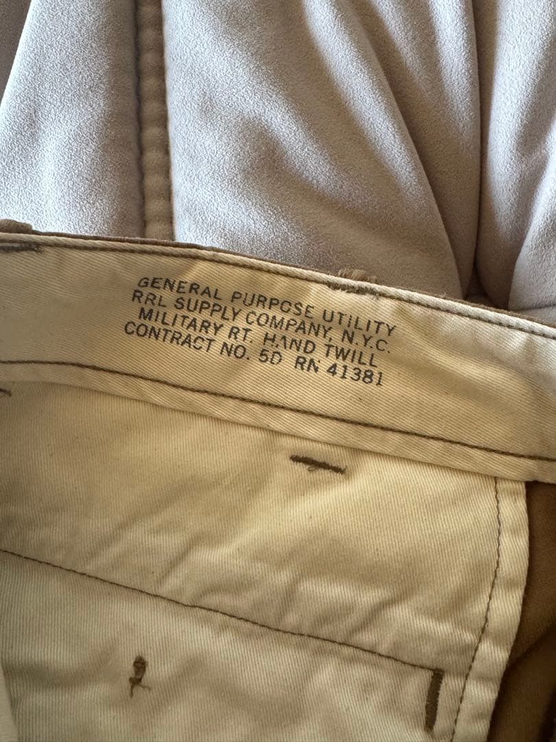 【名作】RRL ダブルアールエル オフィサーズ チノ ベージュ 32/30
