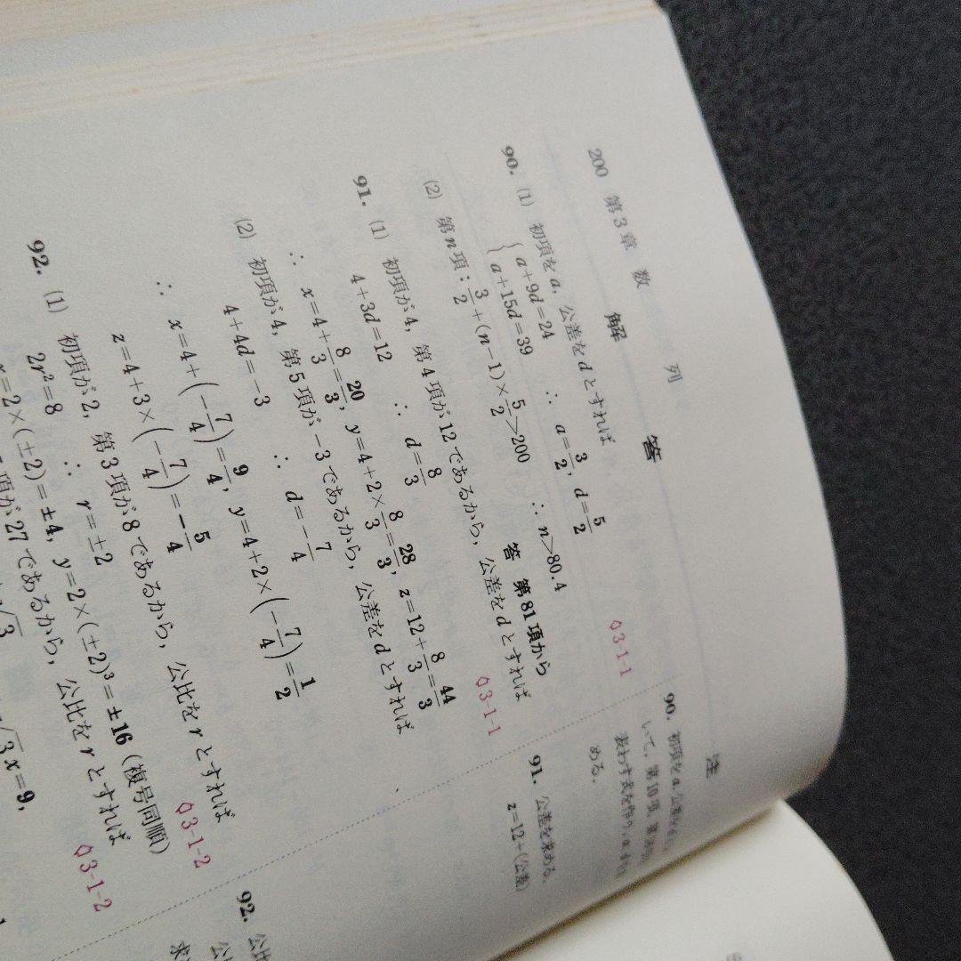 新・解法の手びき数学2B 1974年発行 矢野健太郎　ベクトル　行列　演算 群