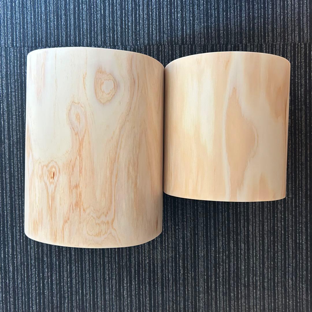 【3点セット】檜の丸太椅子 スツール 天然木 ディスプレイ台 生木No.018