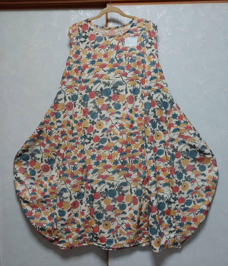 NW12着物リメイクワンピース着丈113センチ身幅52センチ正絹
