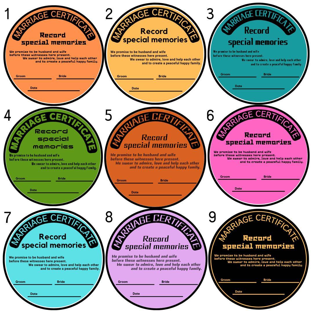 【wkn様】レコード結婚証明書セット