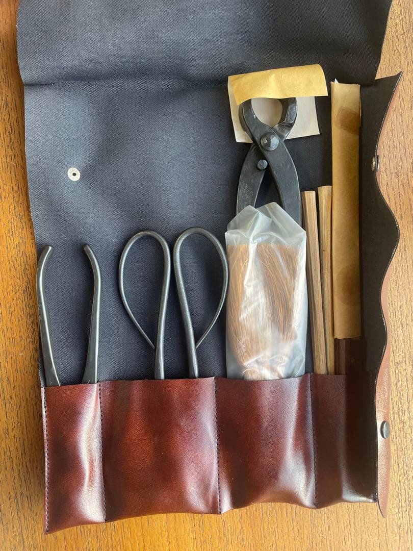 最高級 昌国 盆栽道具7点セット 未使用品 専用ケース、箱付き No. 331