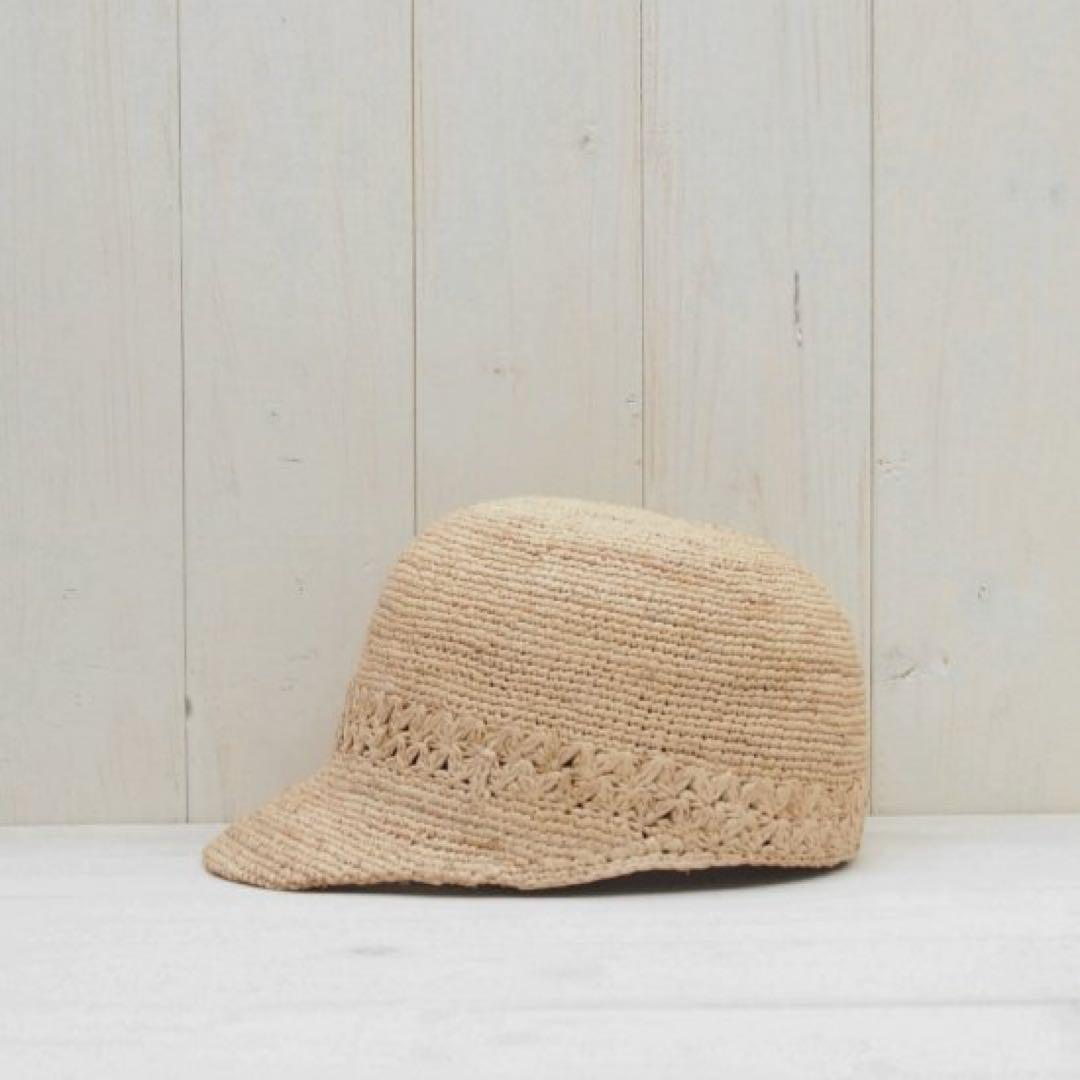 キャップ風麦わら帽子