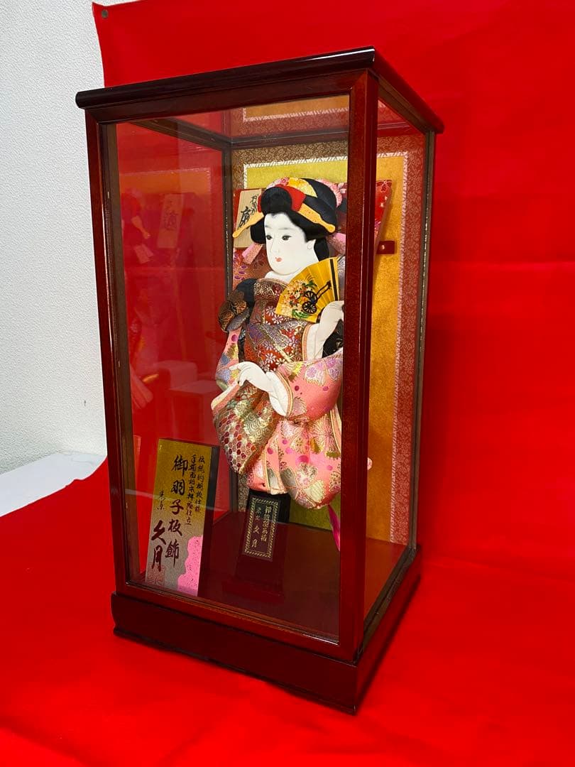 東京久月　羽子板　ガラスケース１３号・間口約２５×奥行約２３×高さ約４８㎝