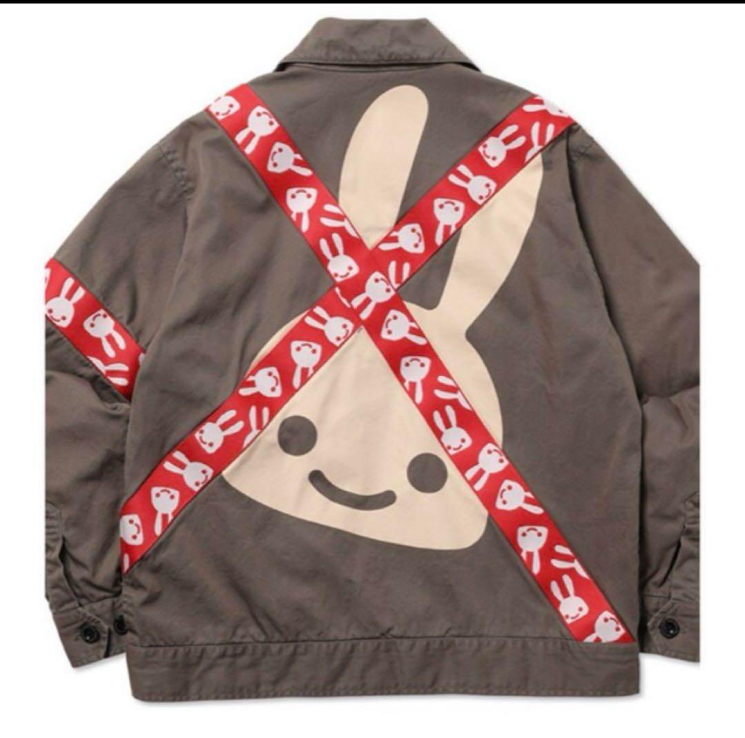 CUNE ウサギプリントジャケット カーキ テープジップジャケット キューン