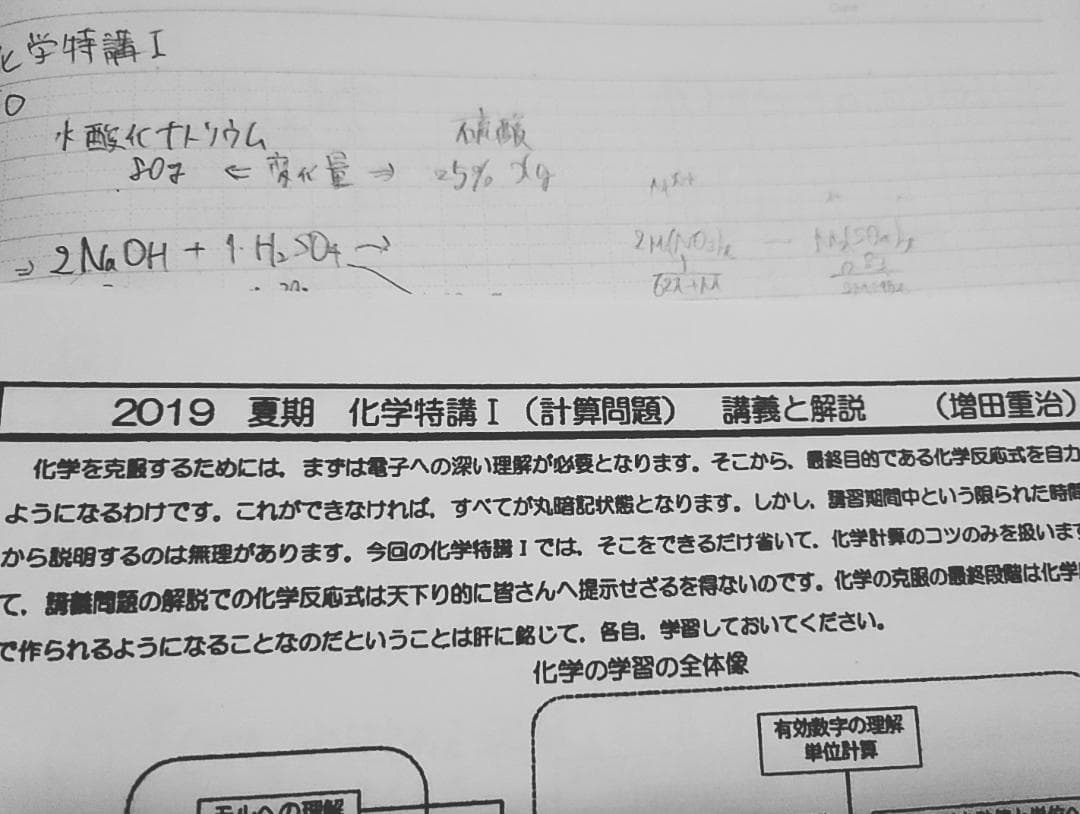 駿台の石川・増田先生の化学特講Ⅰ計算問題フルセット　奇数年　鉄緑会　河合塾