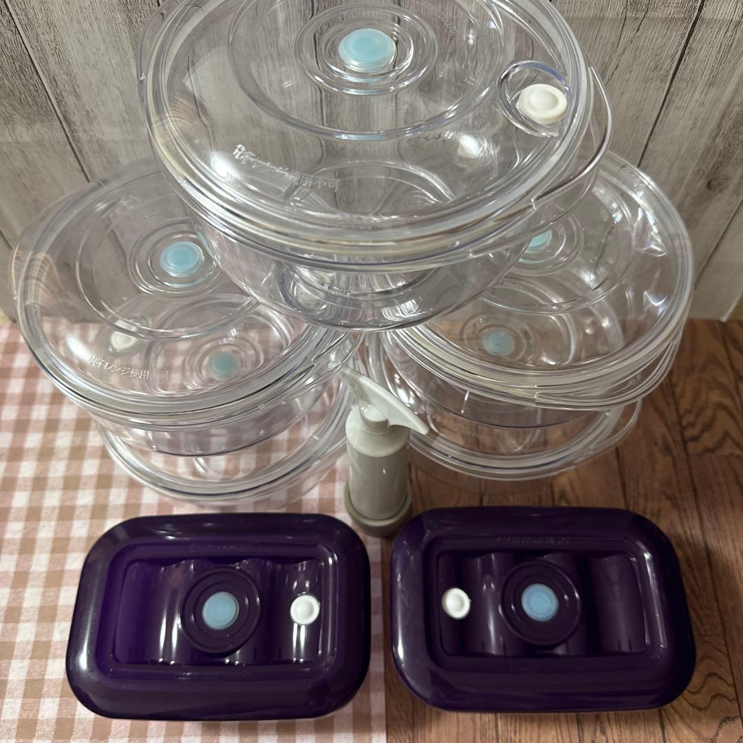 アサヒ軽金属 真空 サラダボウル ５つ 真空クリアボックス 2つ まとめ売り