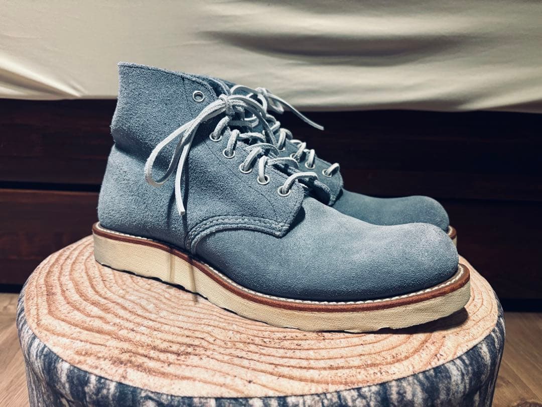 レア美品 8144 REDWING ブルーグレー スウェード ブーツ シューズ