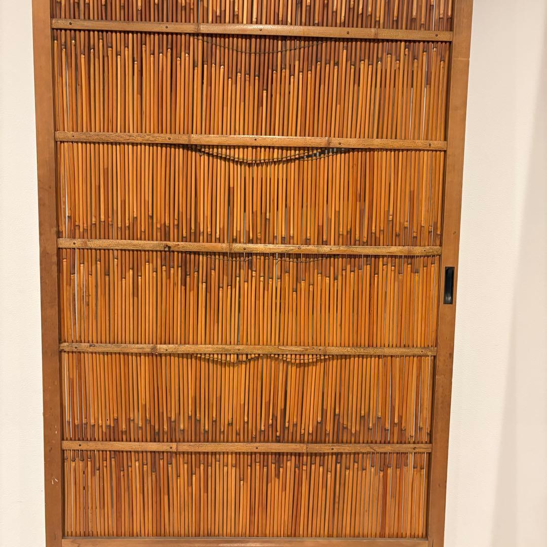 古い建具 1枚 簾戸 すど 葦戸よしど 夏障子 御簾戸 3/4