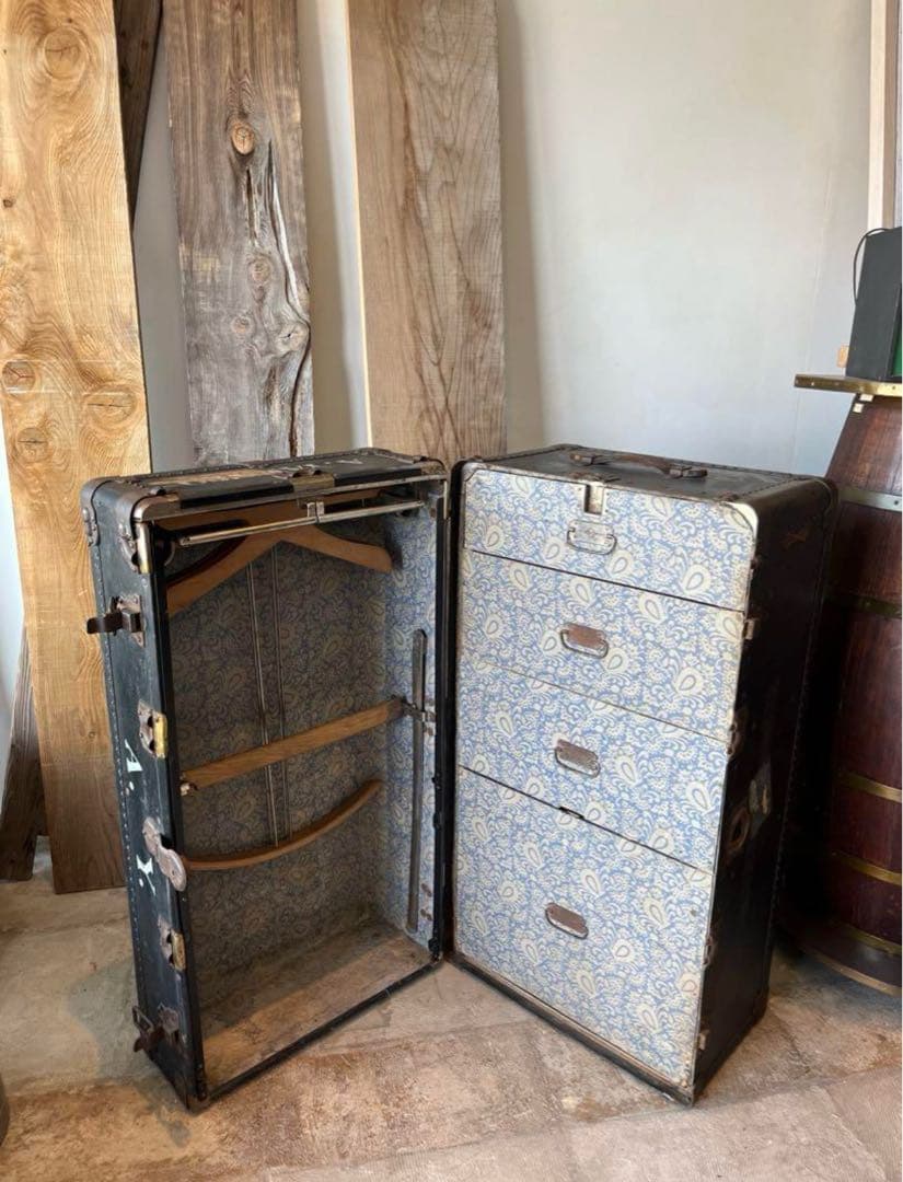 アンティークトランク　ヴィンテージ　ワードローブ　船舶トランク　HARTMANN