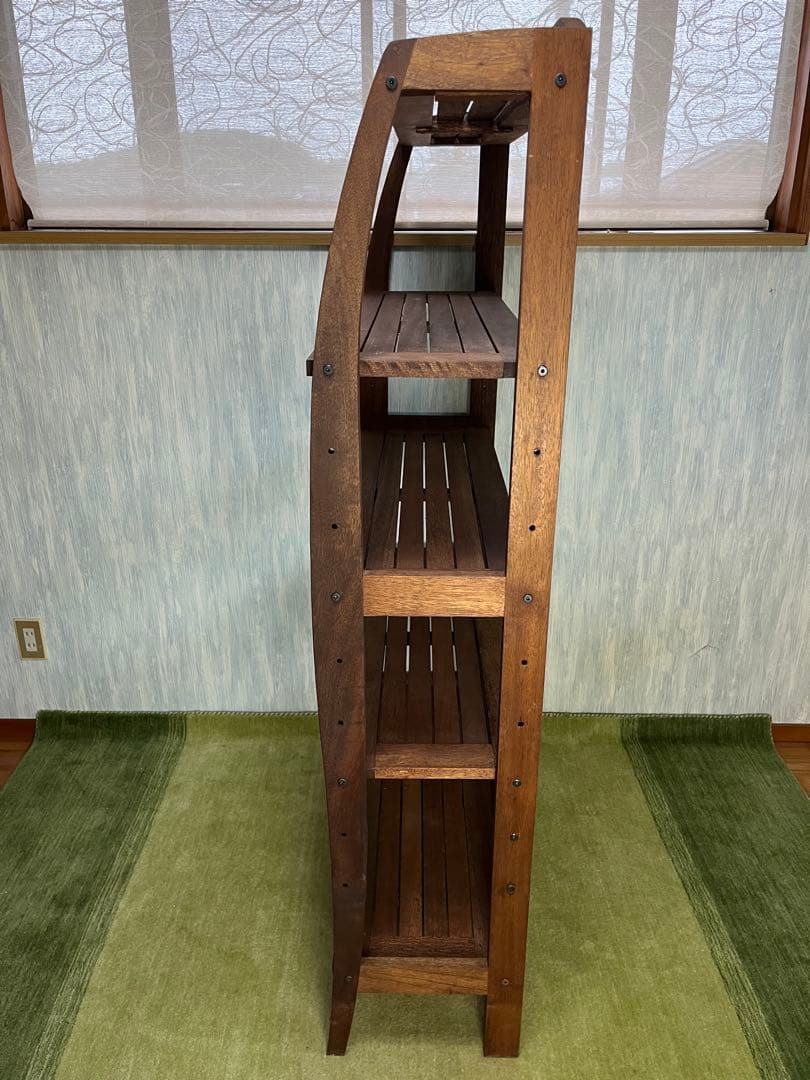 【フォレストバレー】アンティーク　無垢材5段オープンシェルフ