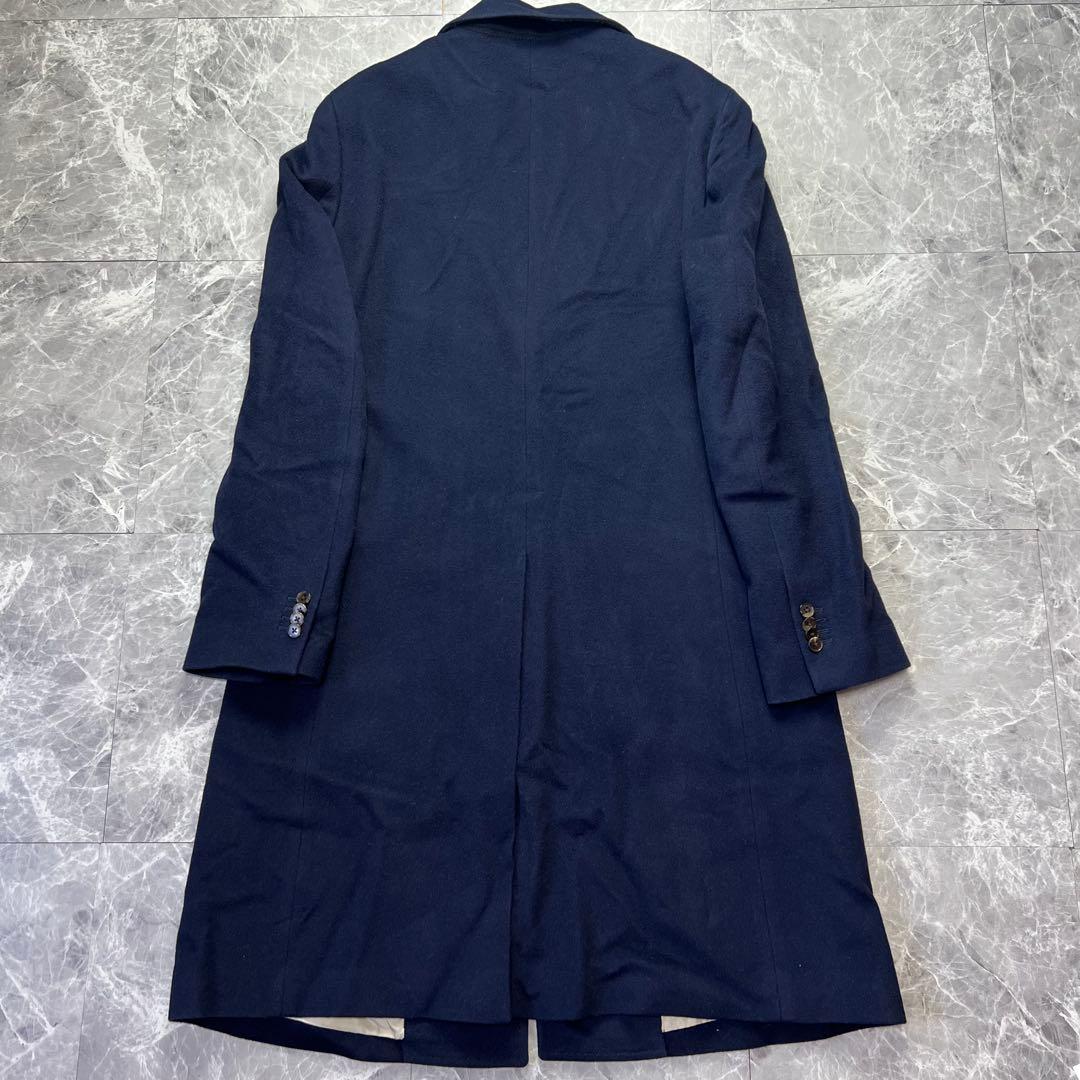 美品　キャメル100% ユニバーサルランゲージ　チェスターコート ロング　XL