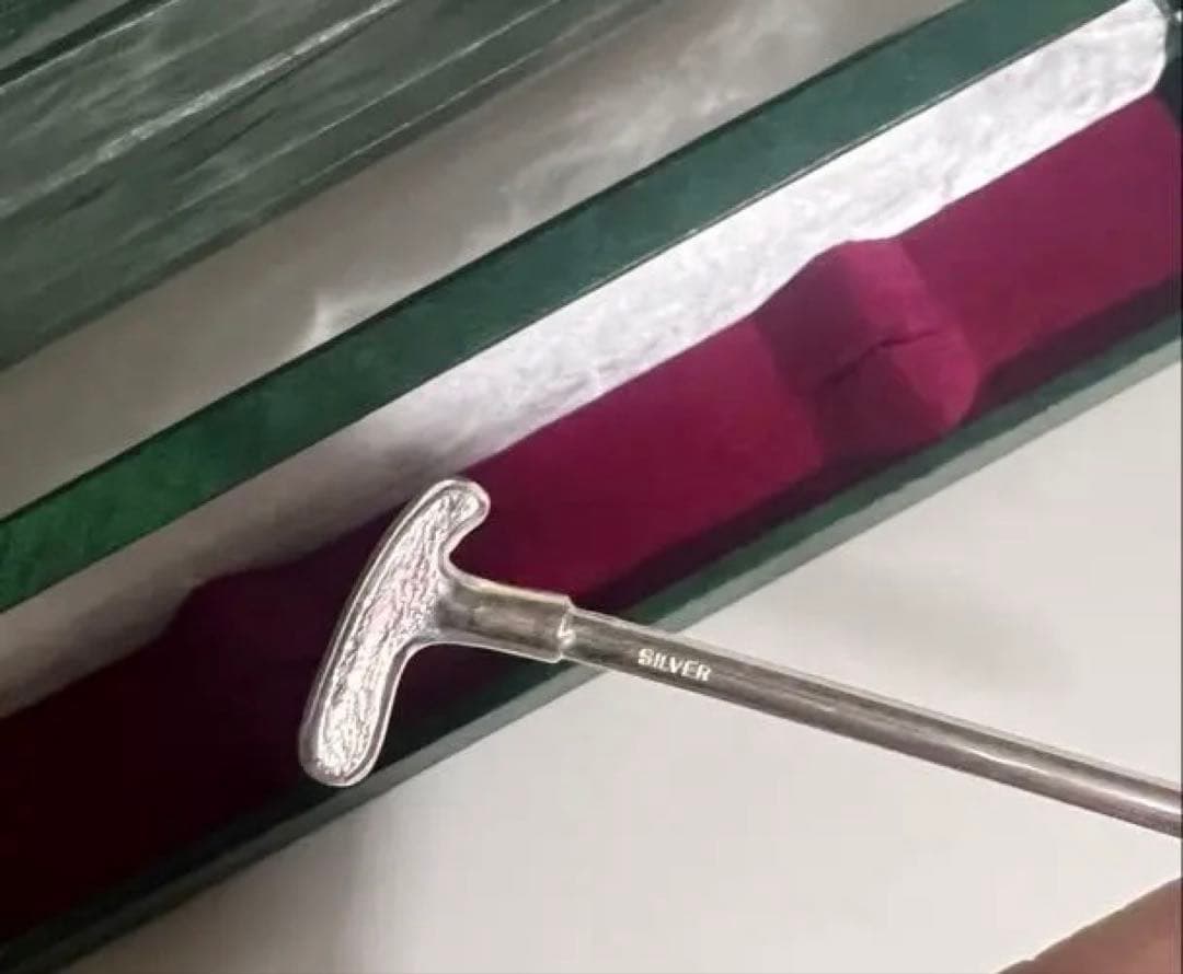 ゴルフクラブの形のマドラー 銀製品 シルバー バーグッズ