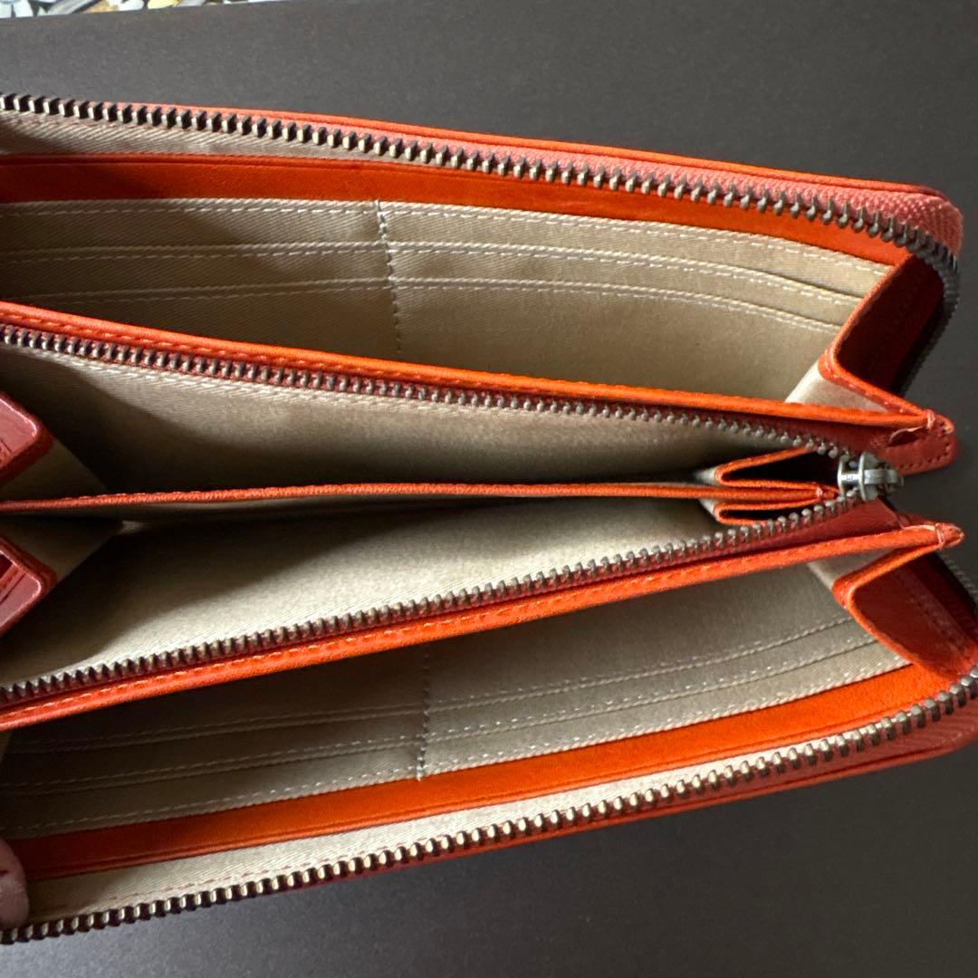 Dakota オレンジ 長財布 本革