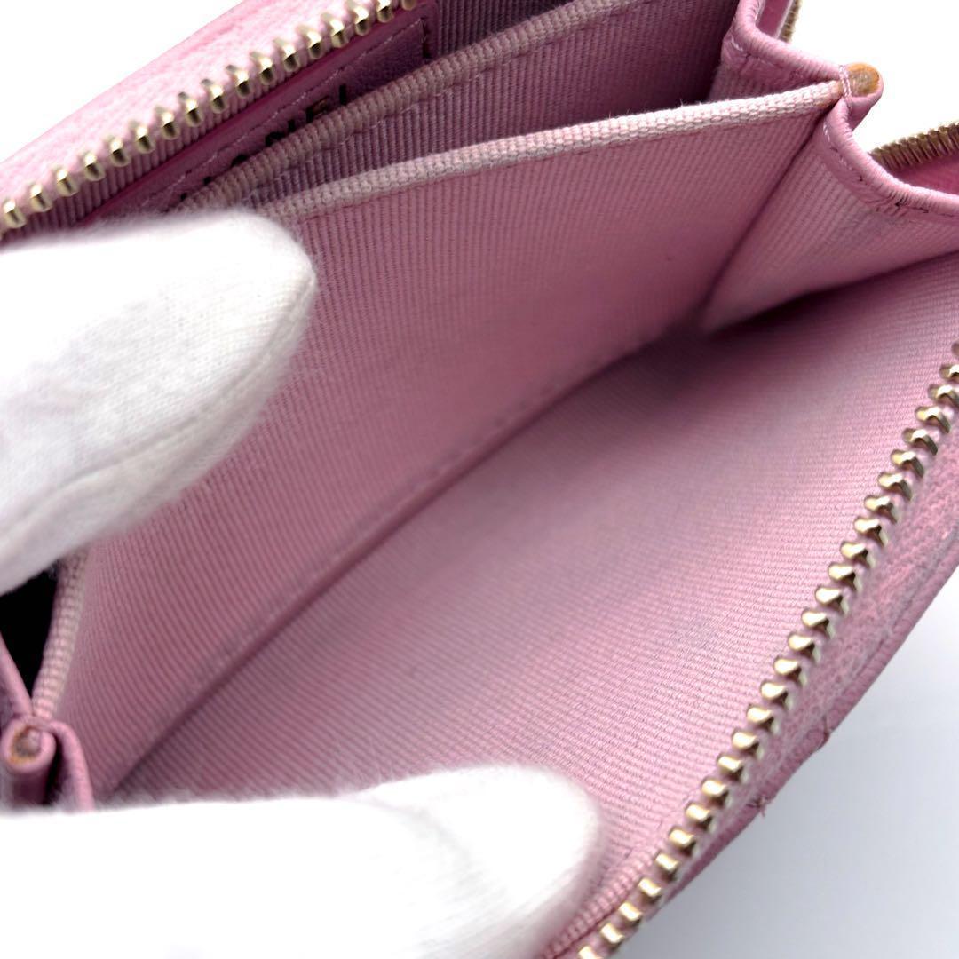 【極美品✨】シャネル 財布 パース マトラッセ ラウンドジップ