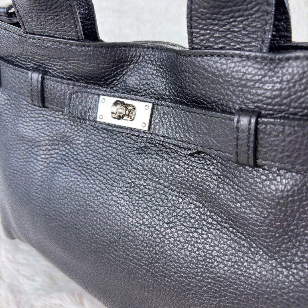 【りょう様用】銀座かねまつ 本革レザー 2WAY ショルダーバッグ ブラック