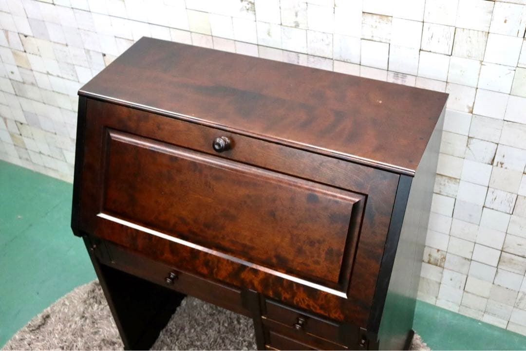 GMGT39○北海道民芸家具 ライティングビューロー デスク 学習机 勉強机 樺