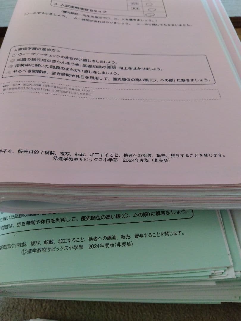2024年度 SAPIX ウィークリーサピックス 理科・社会