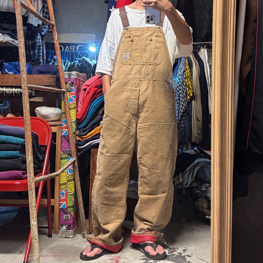 ボロ USA製 90s carhartt カーハート オーバーオール ダブルニー