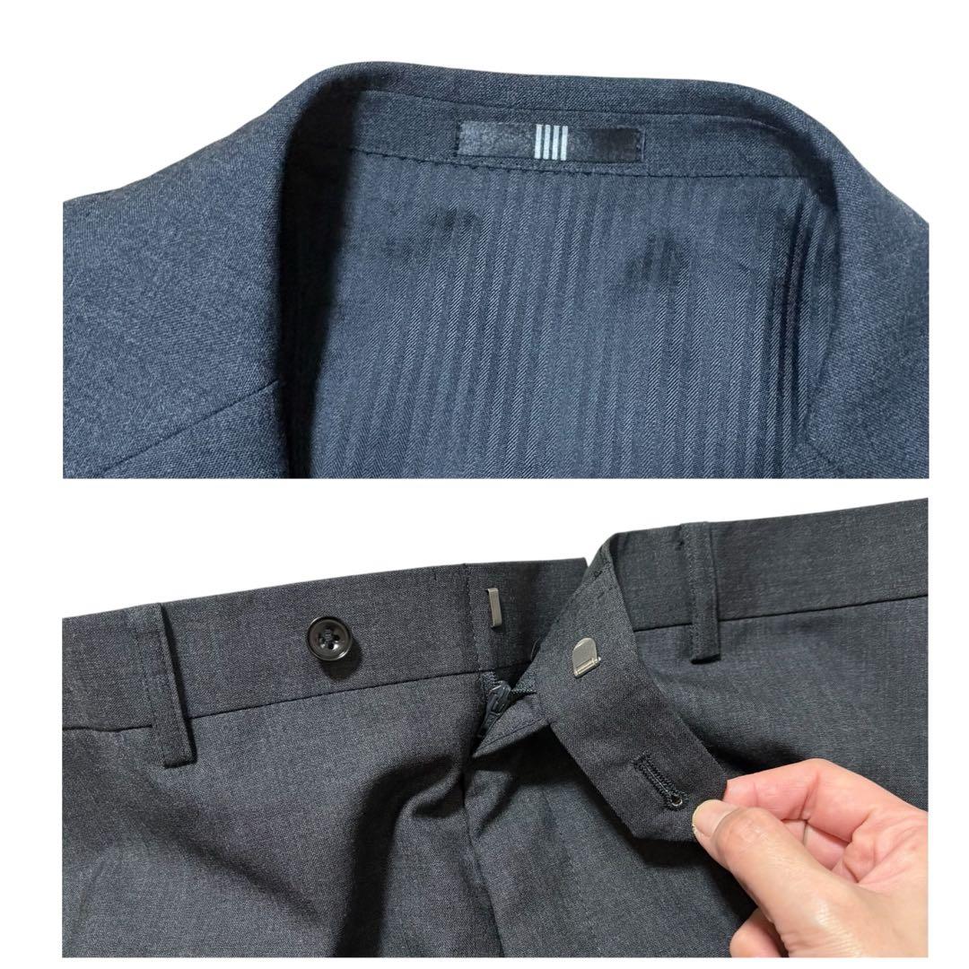 【おまけ付】スーツセレクト スリーピース 背抜き ビジネス 冠婚葬祭 AB6