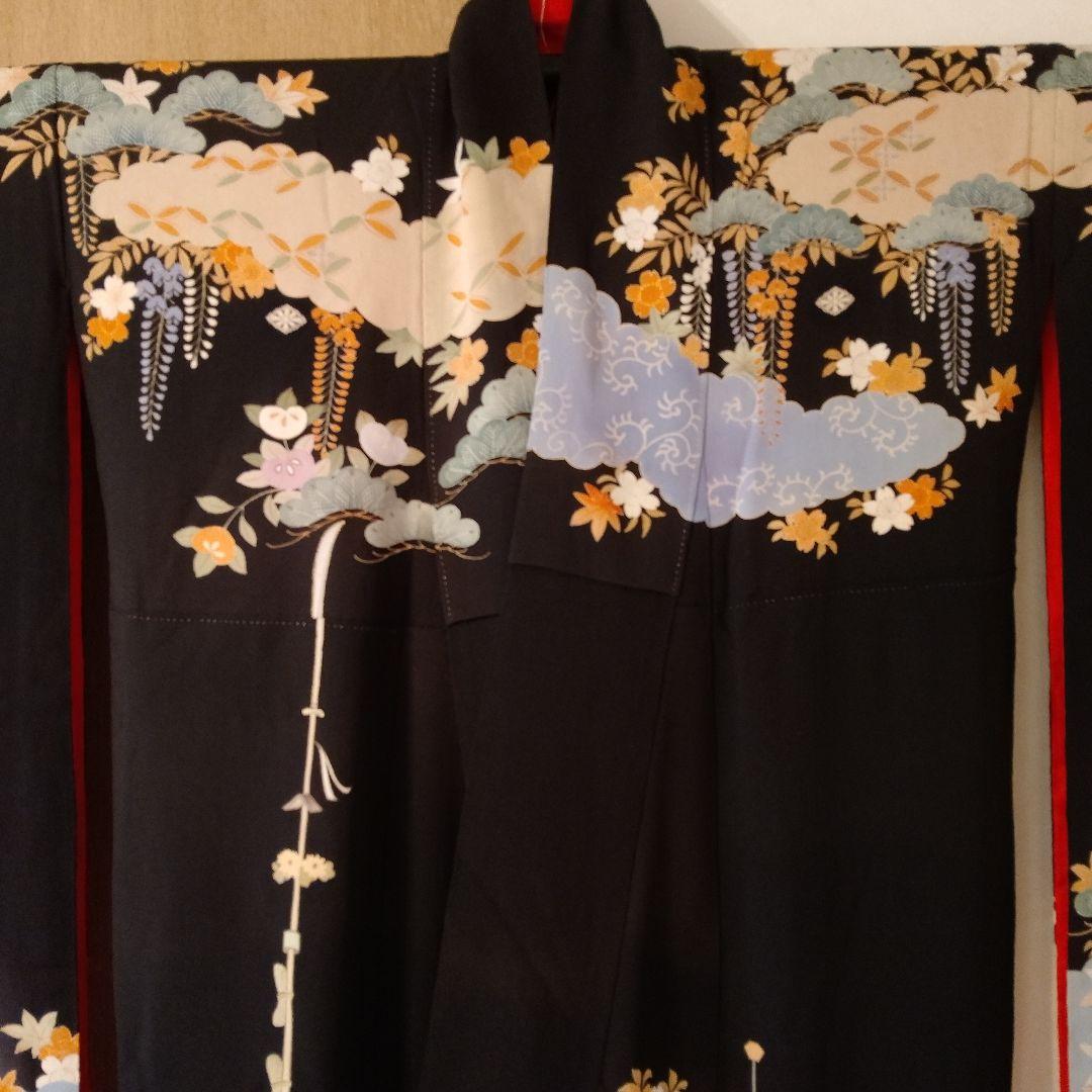 アンティーク　五つ紋　花嫁衣装　振り袖　引き振り袖　正絹　保管品