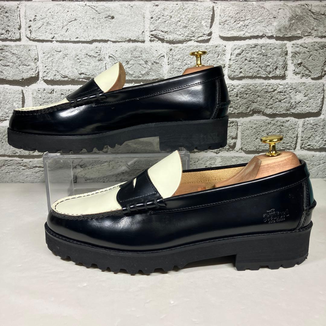 【美品】KENFORD ローファー 26cm 厚底 レザー バイカラー