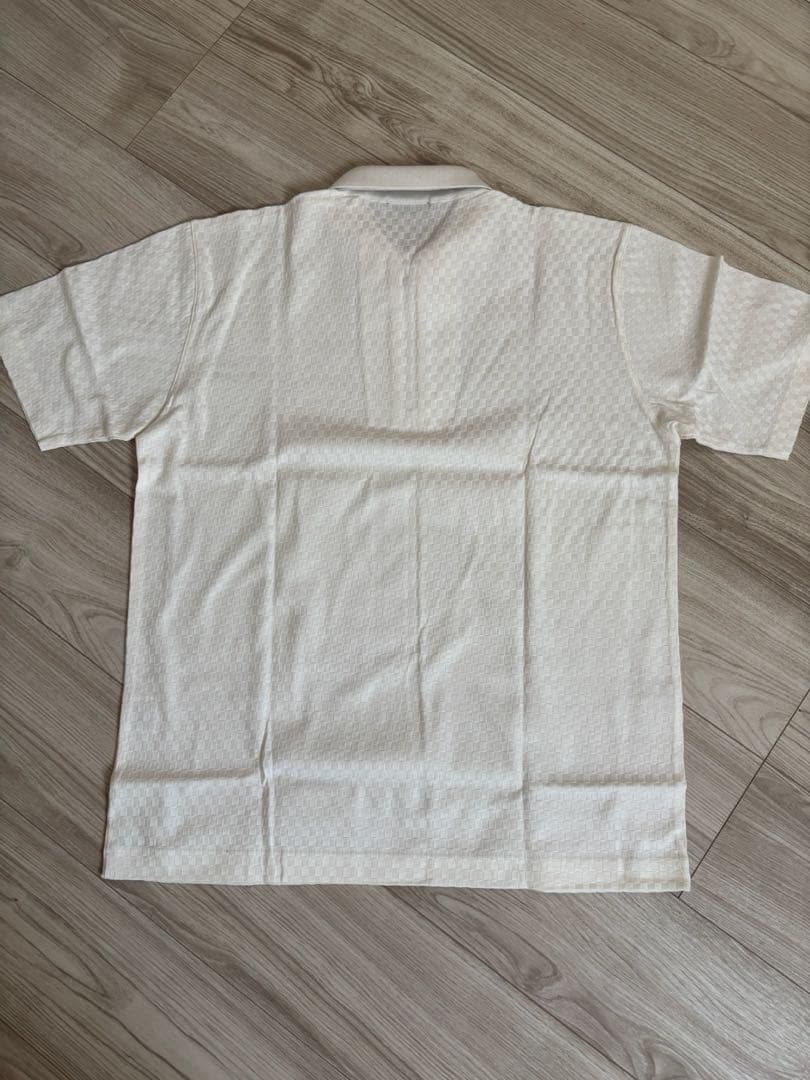 L todBurberryLondon ホワイト ジップアップ ポロシャツ