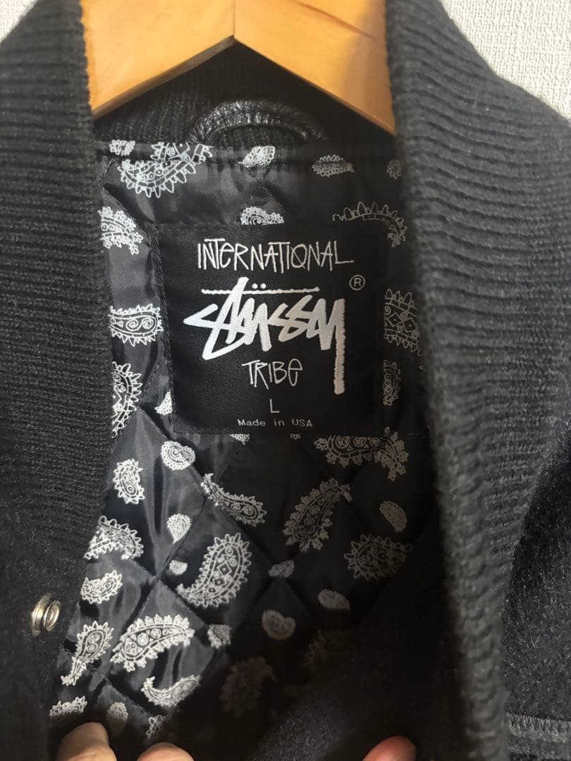 年末セール！Stussy スタジャン ブラック L レアモデル　USA製