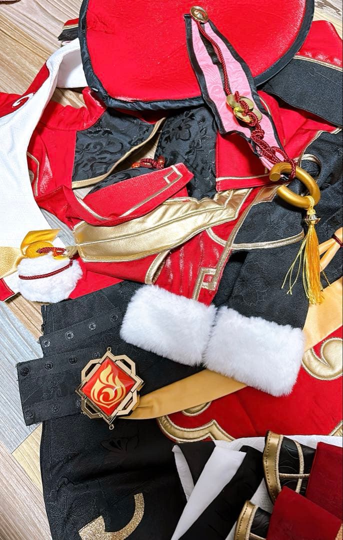 【即納】煙緋 三分妄想 コスプレ フルセット 原神 ウィッグ・靴付き