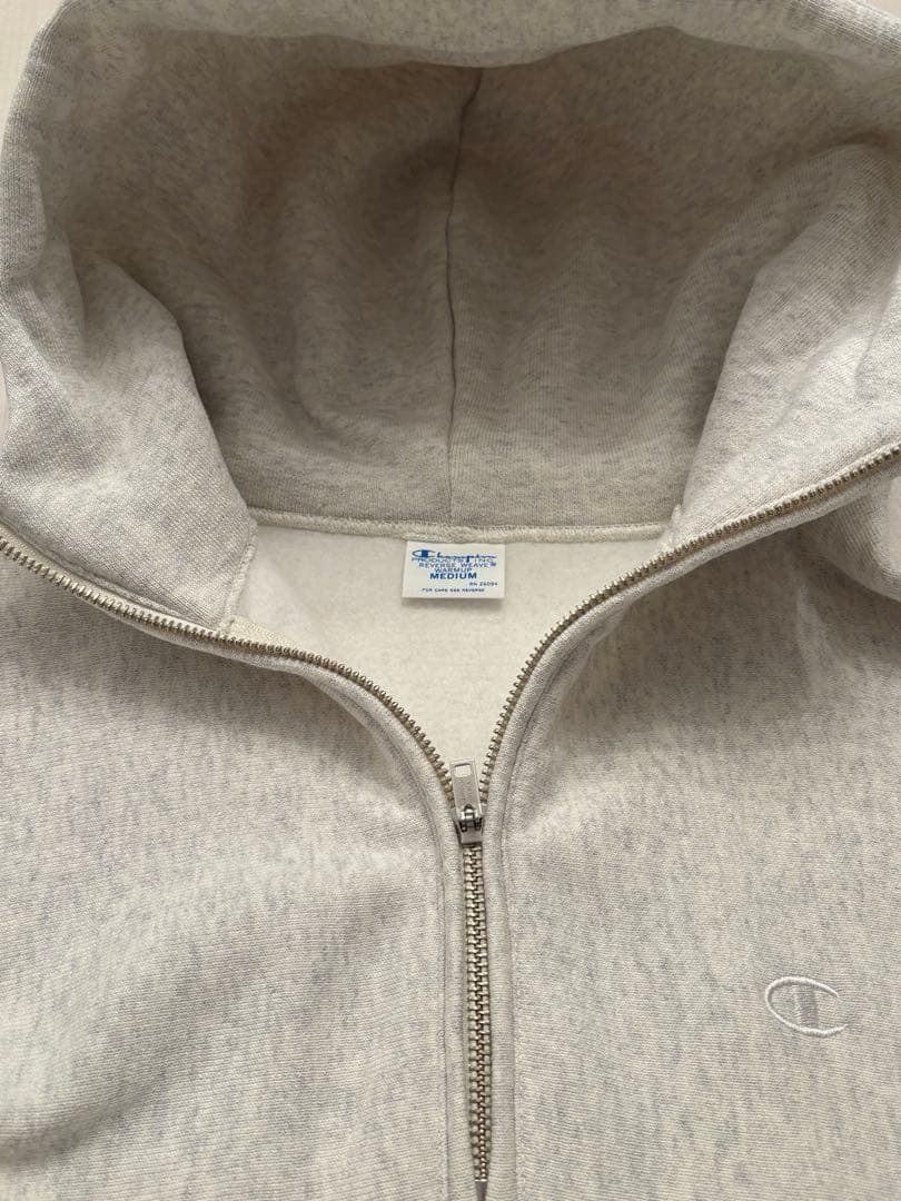 Champion 別注 フードハーフジップドロストプルオーバー