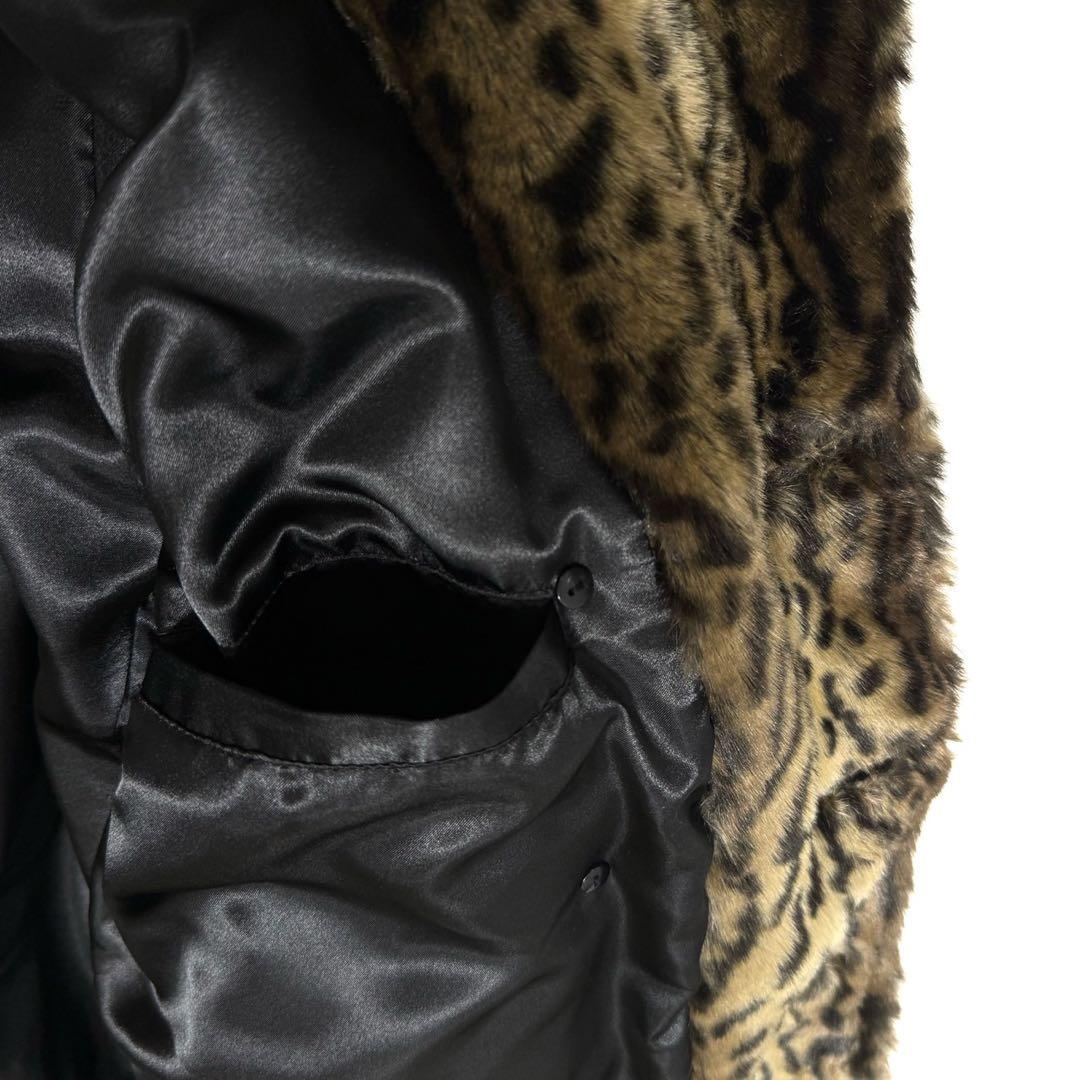 【極美品】 Schott 100周年 限定 フェイクファー 豹柄 Pコート 総柄