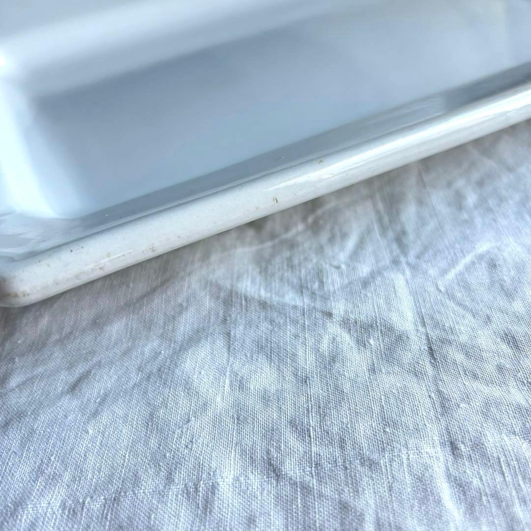 フランスアンティーク　スクエア　レクタングル　隅切り皿　大皿　八角形　長方形皿