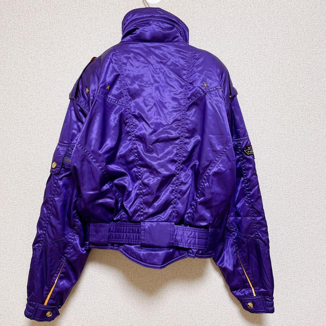 エレッセ ＊ スキーウェア 昭和レトロ ヴィンテージ 一点物 上下セット 紫