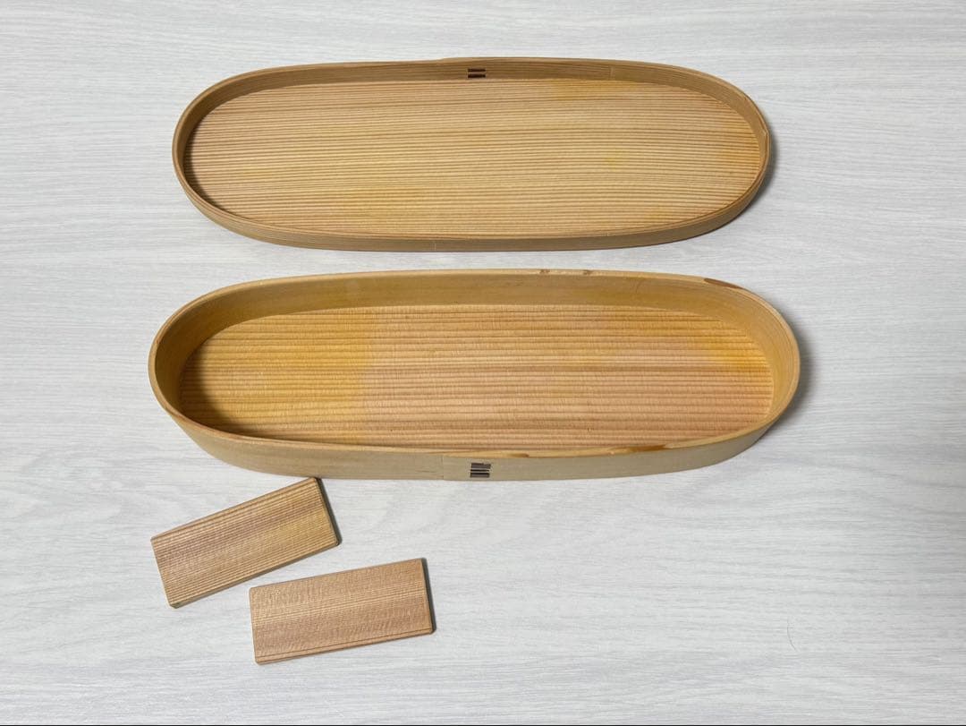 柴田慶信商店 長手弁当箱 (中・白木)