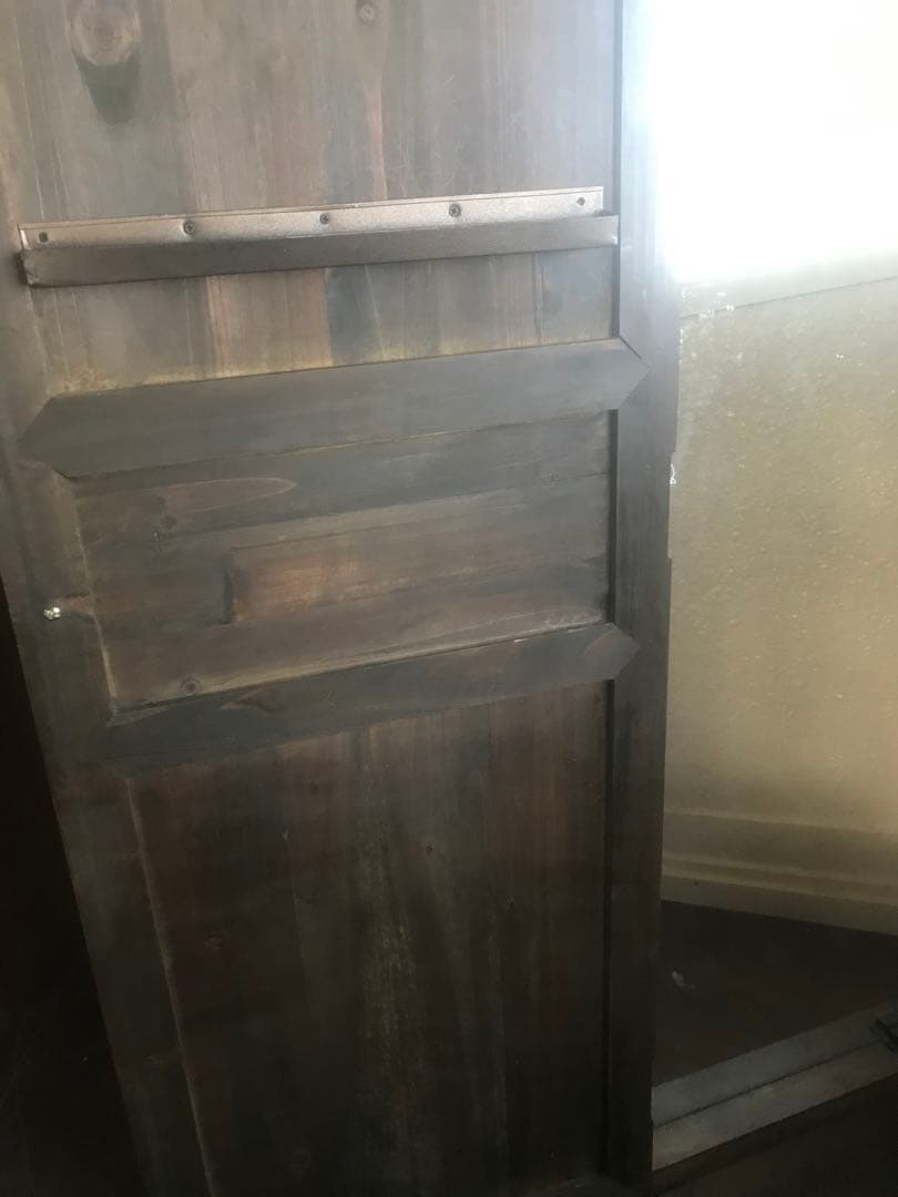 扉付きスタンドミラー　姿見　全身鏡　鏡