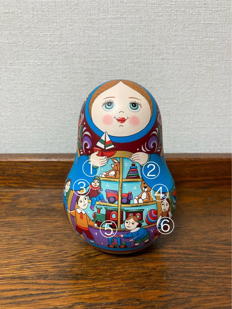 ロシア雑貨☆起き上がりこぼし♪『Toy shop』マトリョーシカ オリガ作