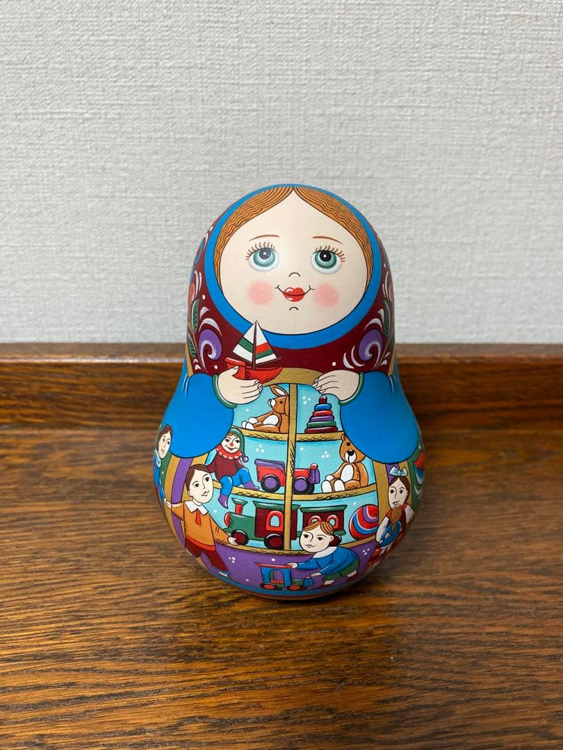 ロシア雑貨☆起き上がりこぼし♪『Toy shop』マトリョーシカ オリガ作