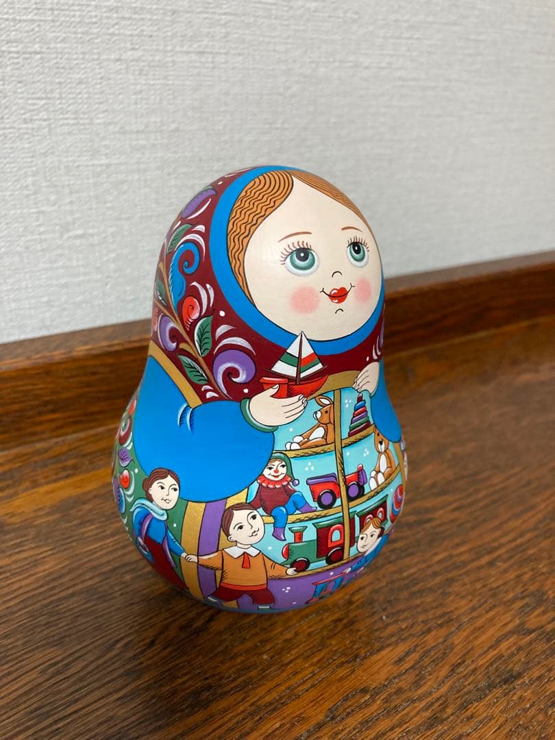 ロシア雑貨☆起き上がりこぼし♪『Toy shop』マトリョーシカ オリガ作