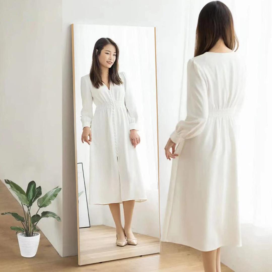 フィルムミラー 全身鏡 幅60cmx160cm 割れない鏡 壁掛け GOLD 金