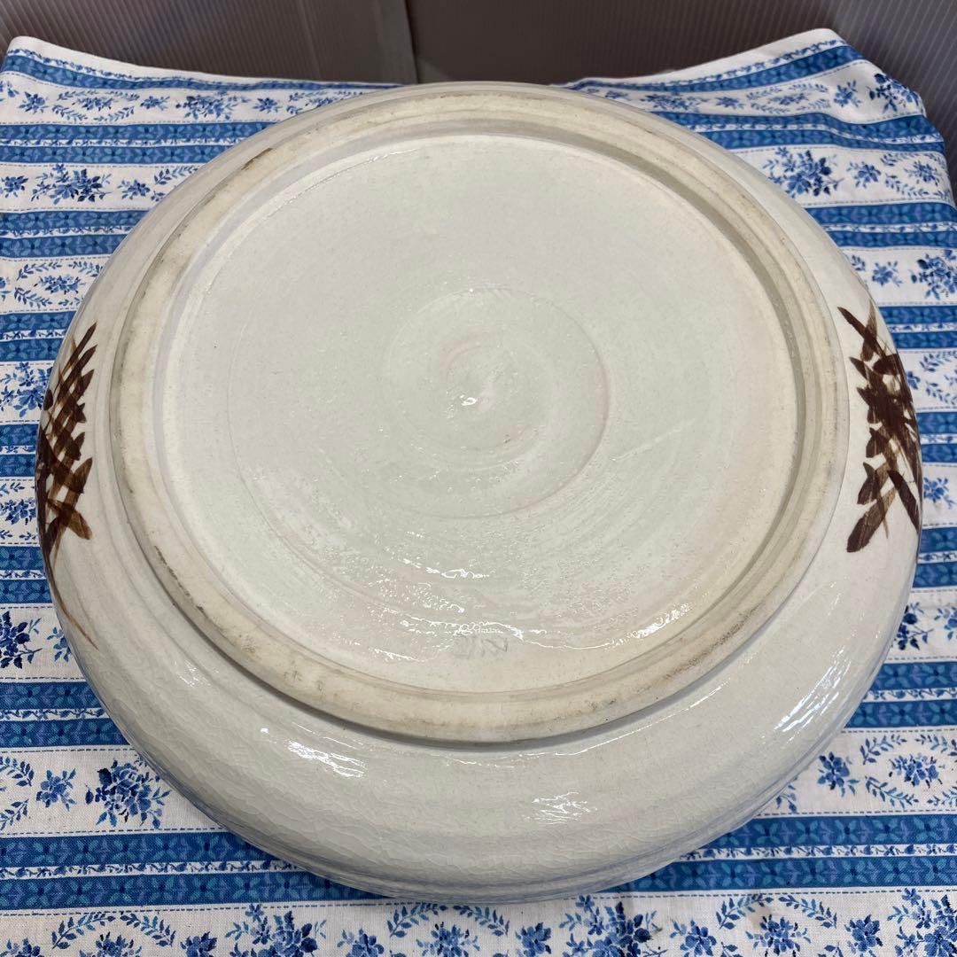 骨董品　茶道具　水差　志野平水指　掻合塗割蓋　加藤五陶　造　共箱　S460HMS