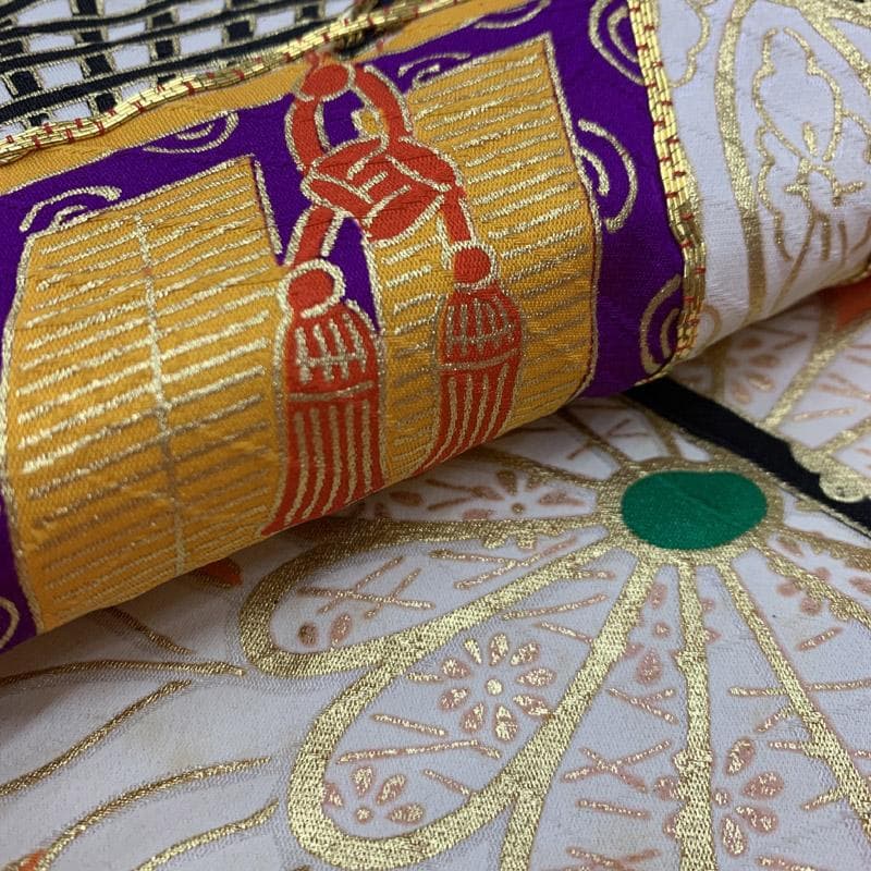 511ag18■七五三 七歳 女児 着物&丸帯 帯揚げ&帯締め&しごき■良好