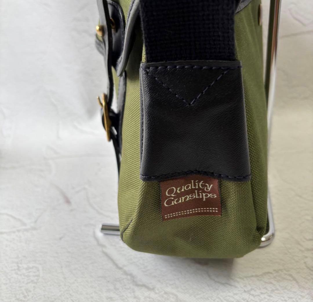 クオリティーガンスリップス オリーブグリーン キャンバス ショルダーバッグ