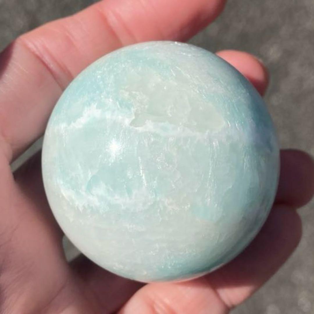 極美 ブルーアラゴナイト スフィア 46mm