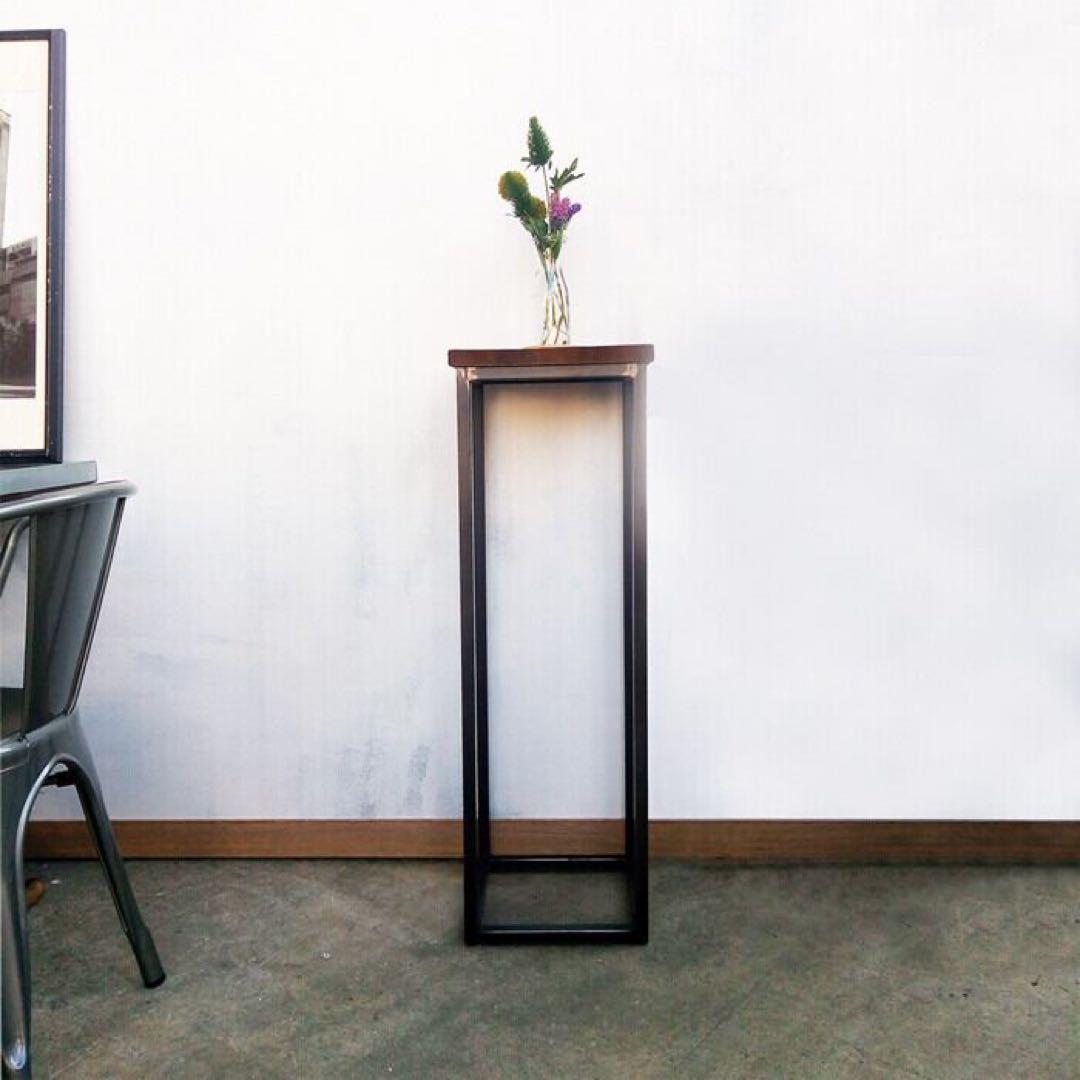 【ブルックリン家具】古材×ブラックスチール ディスプレイスタンド W30×H90