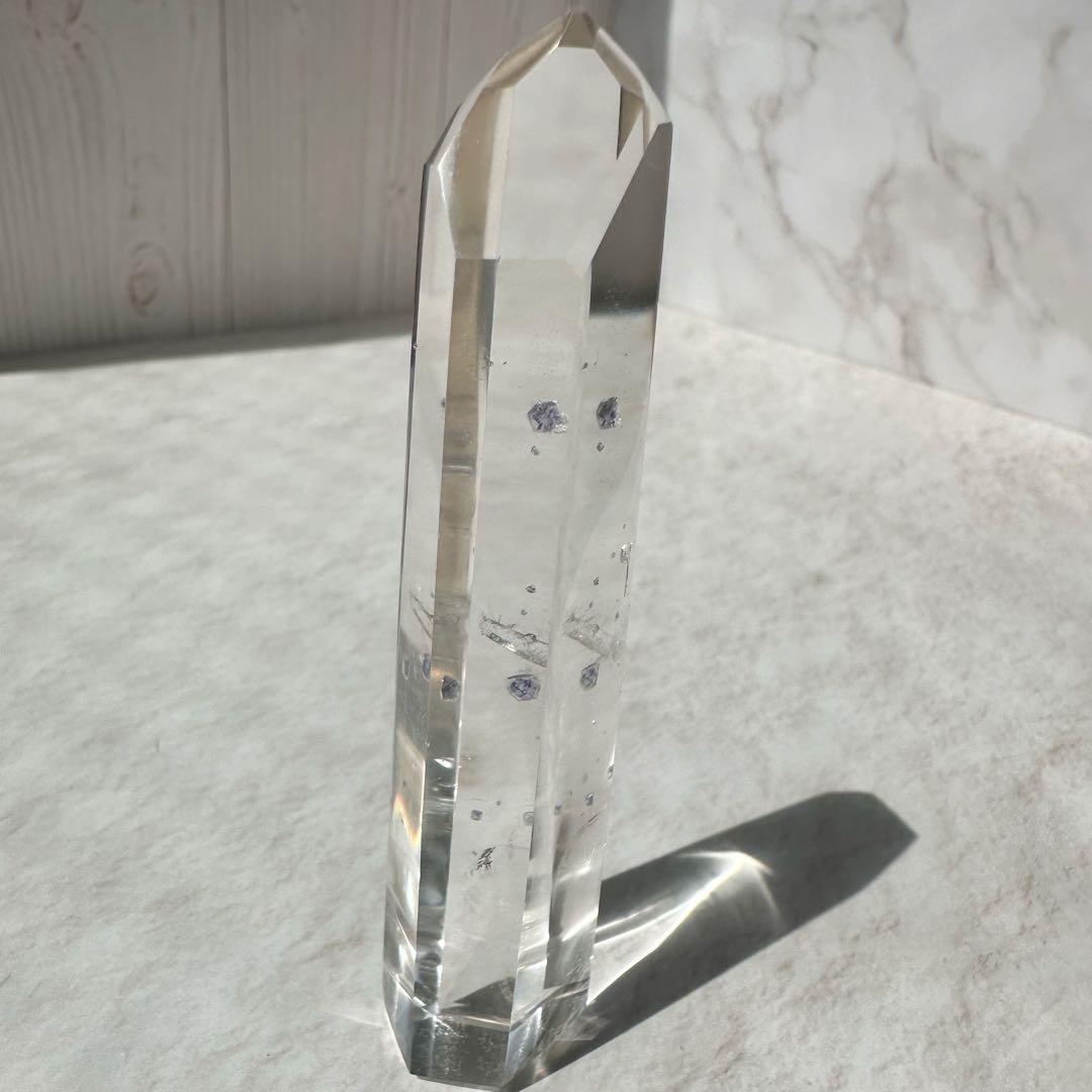 フローライトインクォーツ　クォーツインクォーツ　タワー　ポリッシュ