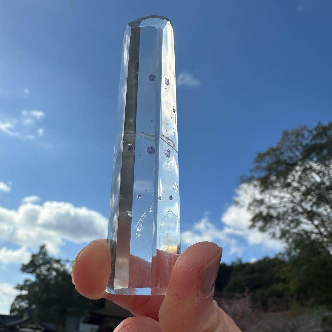 フローライトインクォーツ　クォーツインクォーツ　タワー　ポリッシュ