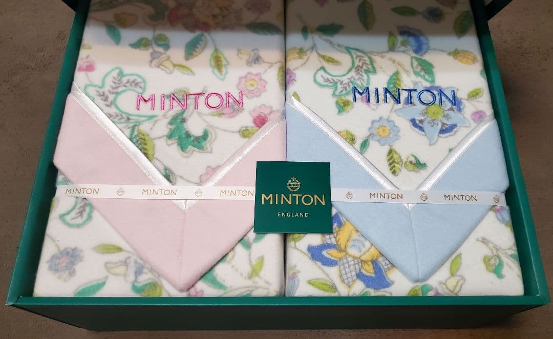 MINTON ミントン 花柄 綿毛布 2枚セット