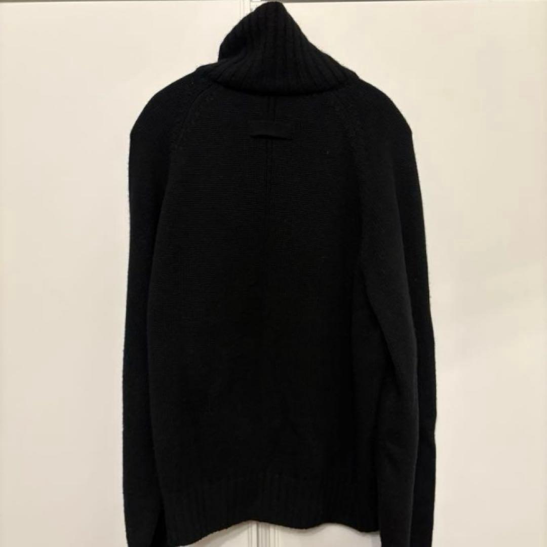 トップス EX FINE LAMBS LOOSE HIGH NECK KNIT Black