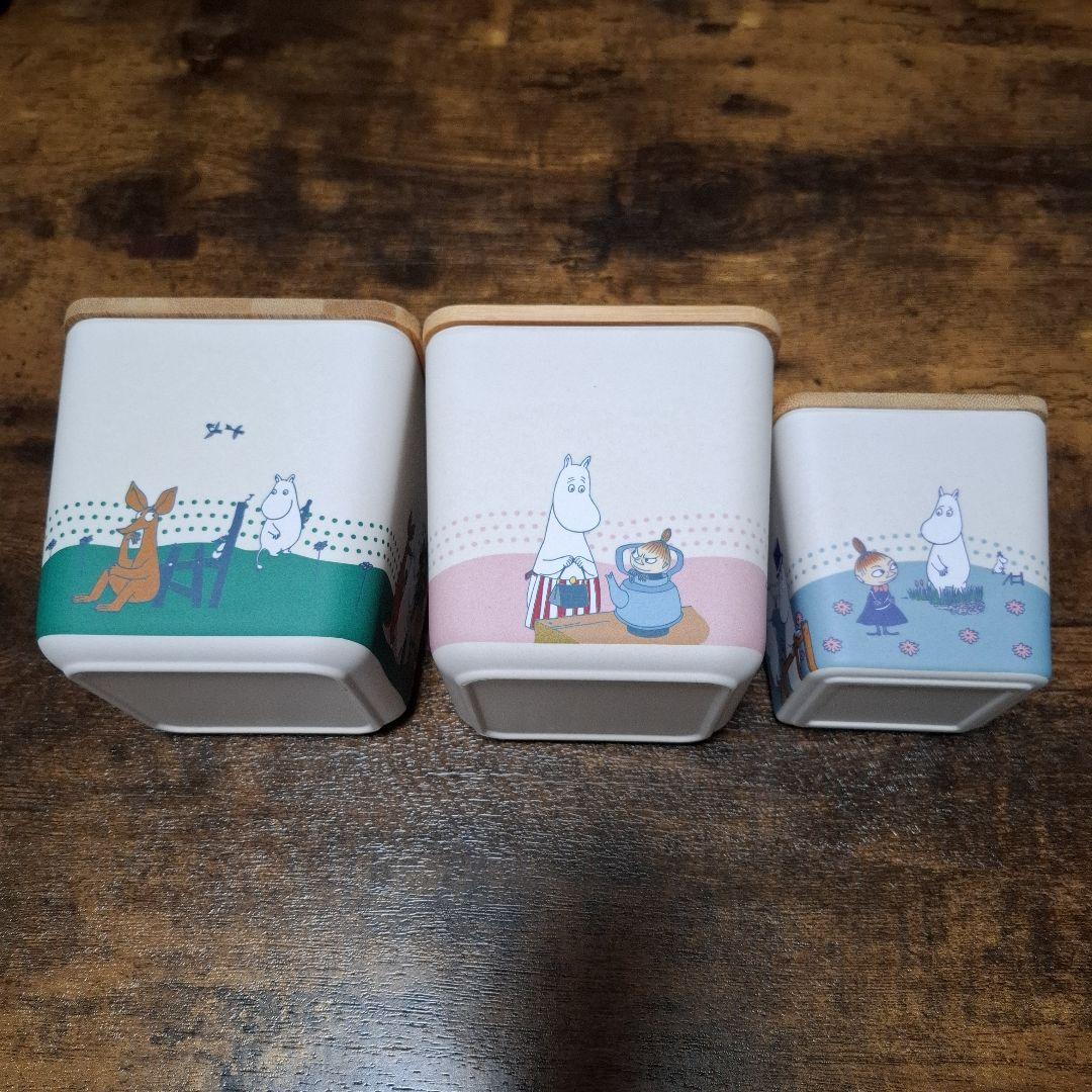 ムーミン 保存容器 3個セット バンブーコンテナ